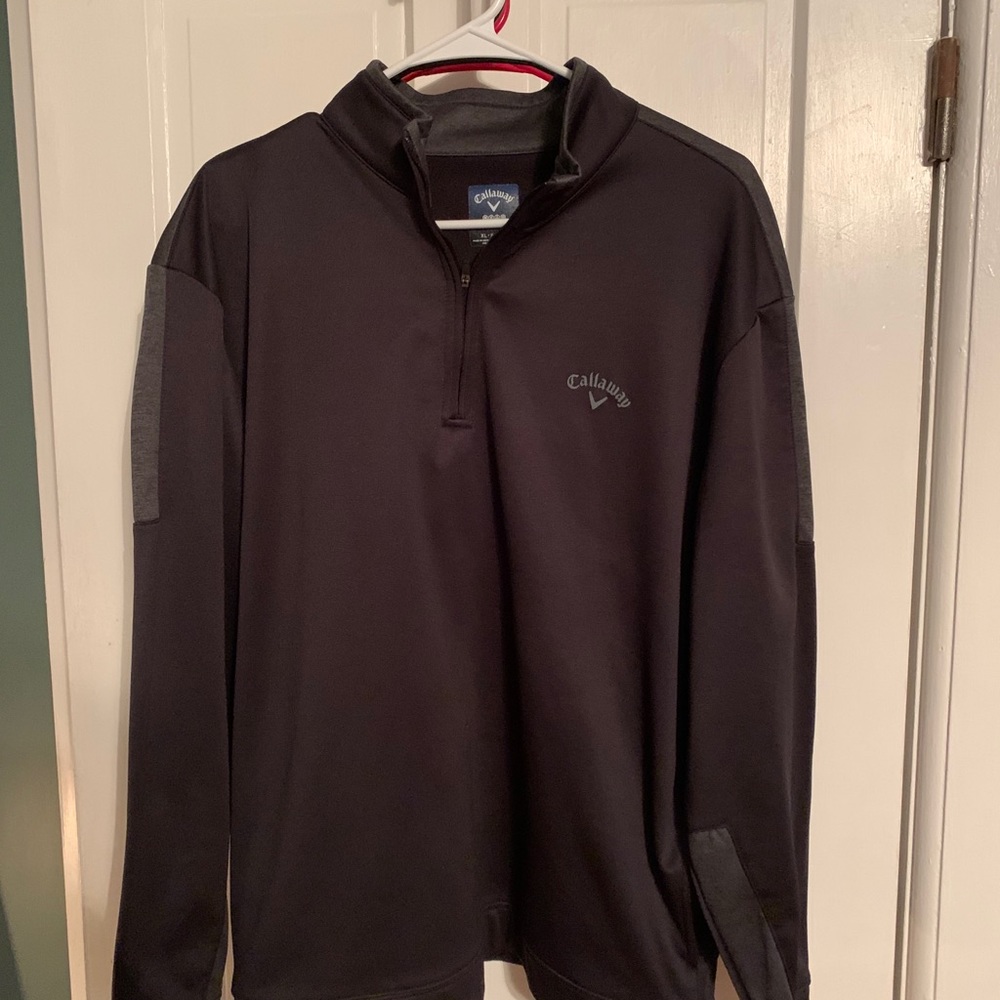 Used Callaway Golf 1/4 Zip Black/Charcoal pullover
